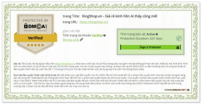 Chứng nhận bản quyền Digital Millennium Copyright Act (DMCA)