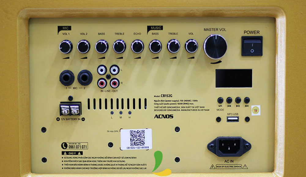 Loa kéo Acnos CB152G - Hàng chính hãng