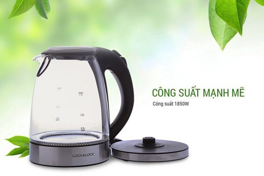 Ấm điện đun nước thủy tinh Lock&Lock EJK317BLK - Hàng chính hãng