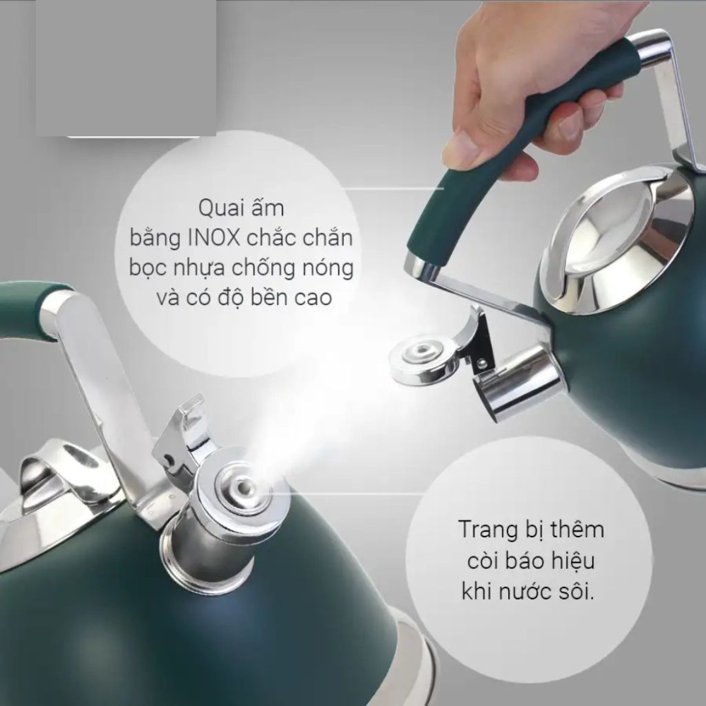 Ấm đun nước inox Kalpen KK02 - Hàng chính hãng