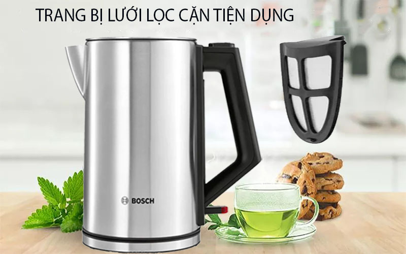 Ấm đun nước siêu tốc Bosch TWK7101GB - Hàng chính hãng
