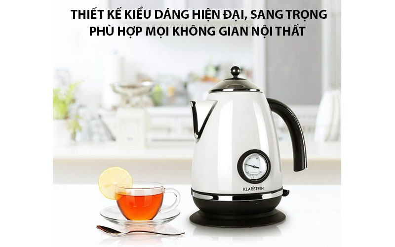 Ấm đun nước siêu tốc Klarstein AquaVita Chalet - Hàng chính hãng