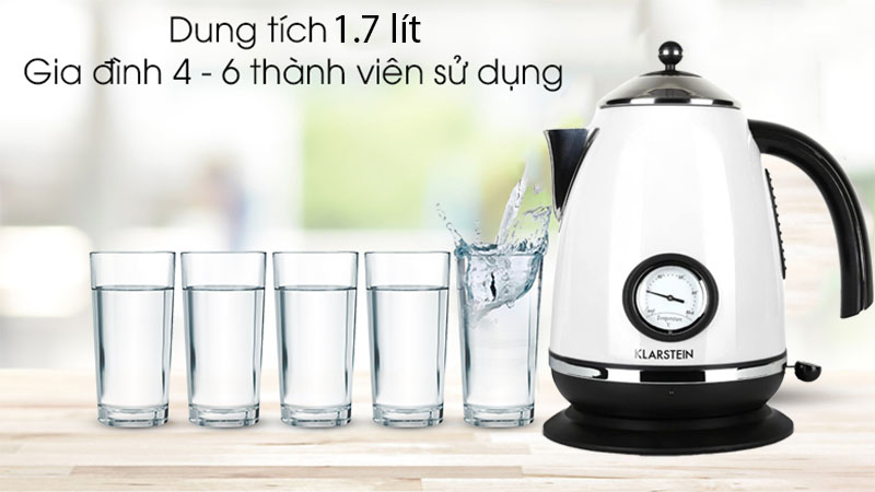 Ấm đun nước siêu tốc Klarstein AquaVita Chalet - Hàng chính hãng