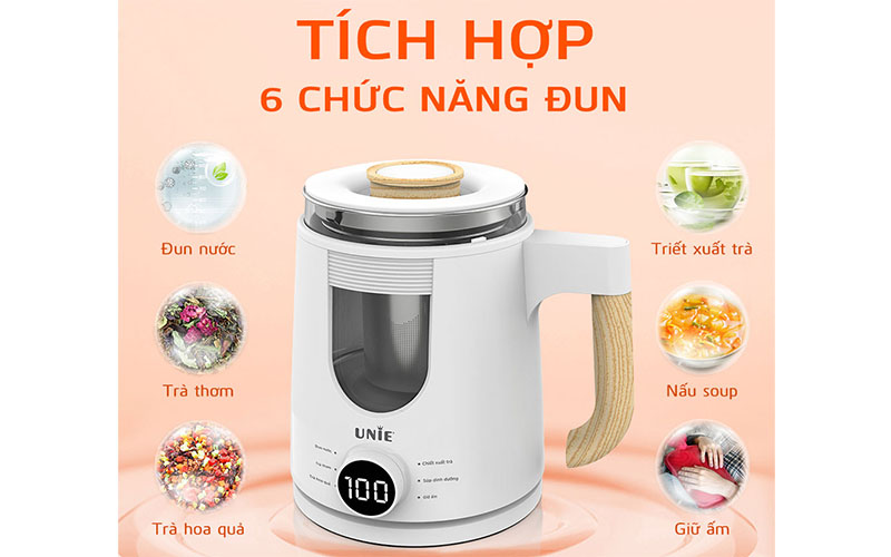 Ấm đun nước siêu tốc Unie UEK1081W - Hàng chính hãng