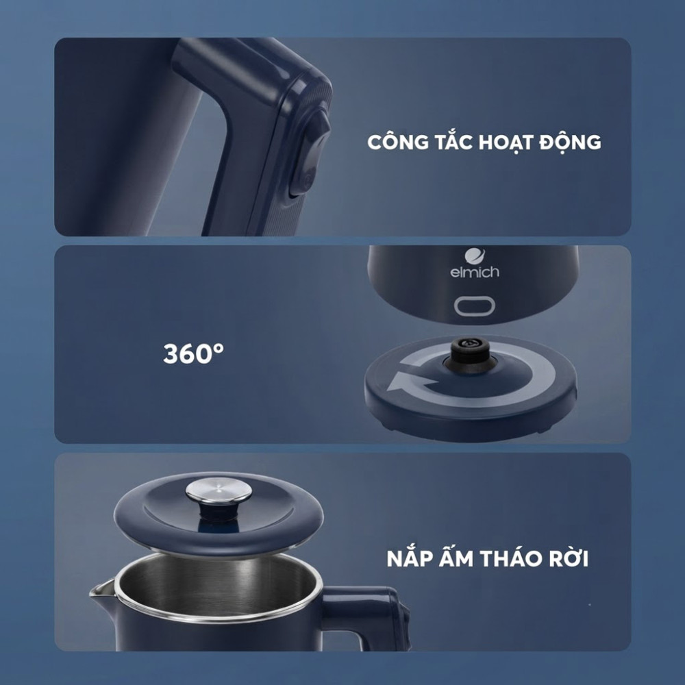 Ấm đun nước siêu tốc Elmich KEE9148 - Hàng chính hãng