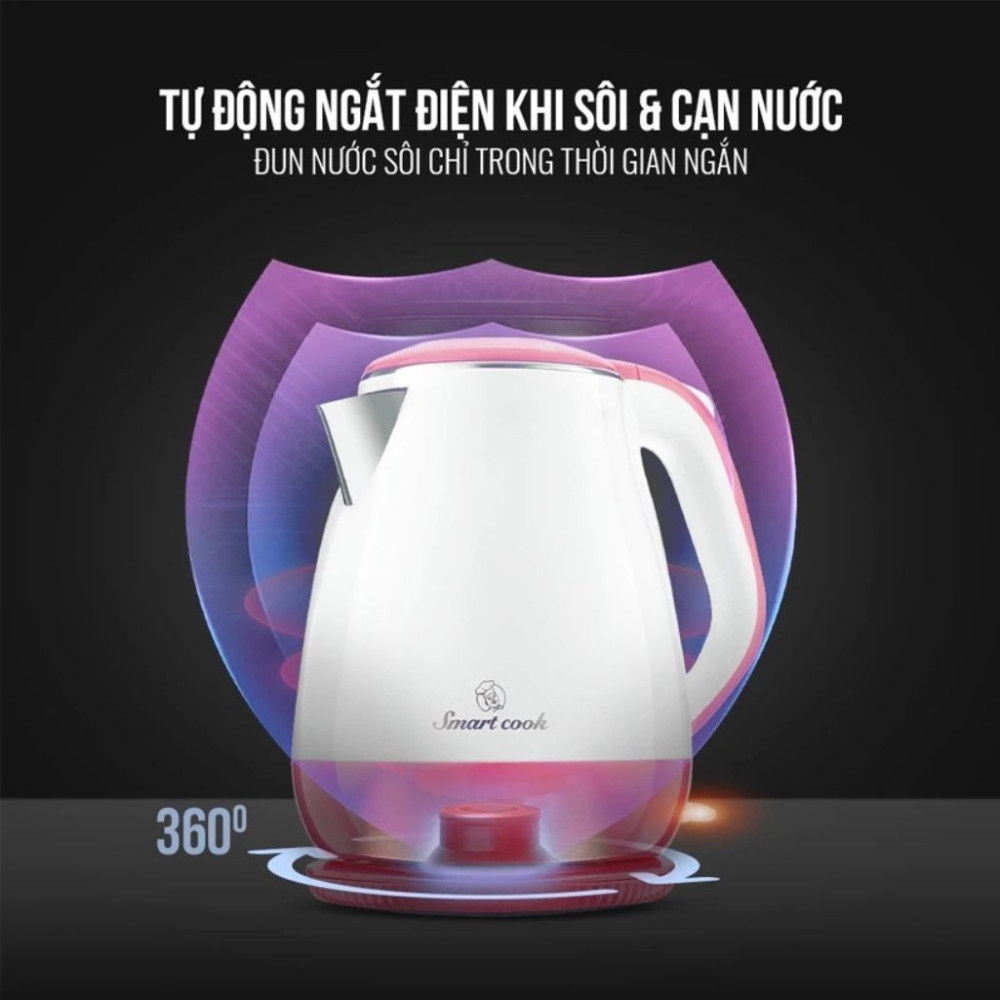 Ấm đun siêu tốc Elmich Smartcook 1.5 lít KES-3862 - Hàng chính hãng