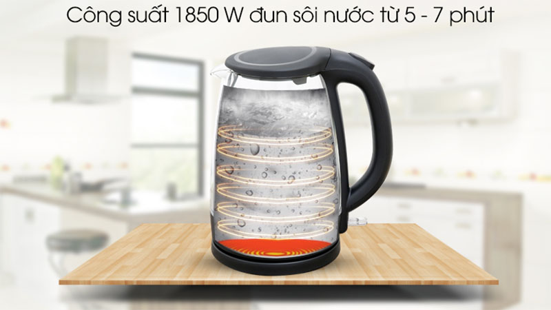 Ấm đun siêu tốc Midea MK-18GC - Hàng chính hãng