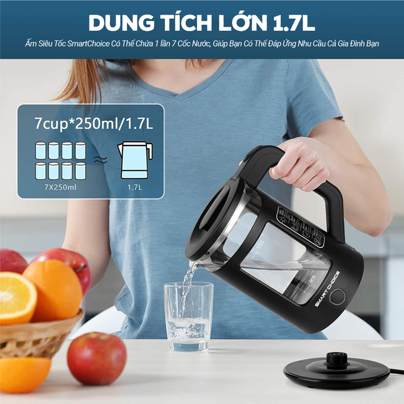 Ấm đun siêu tốc  Smart Choice SCG-K001 - Hàng chính hãng
