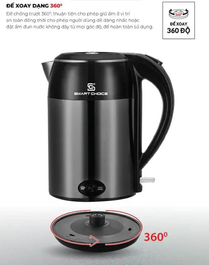 Ấm đun siêu tốc Smart Choice SCG-K004 - Hàng chính hãng