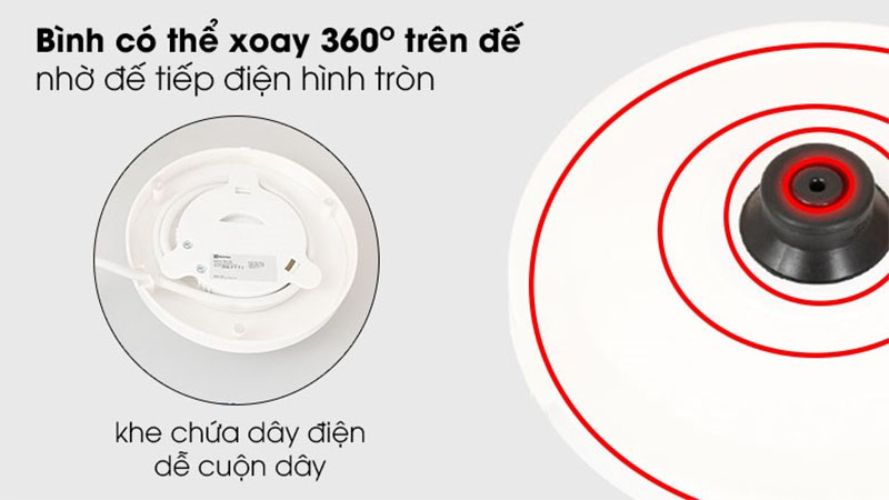 Ấm siêu tốc Electrolux E2EK1-100W - Hàng chính hãng