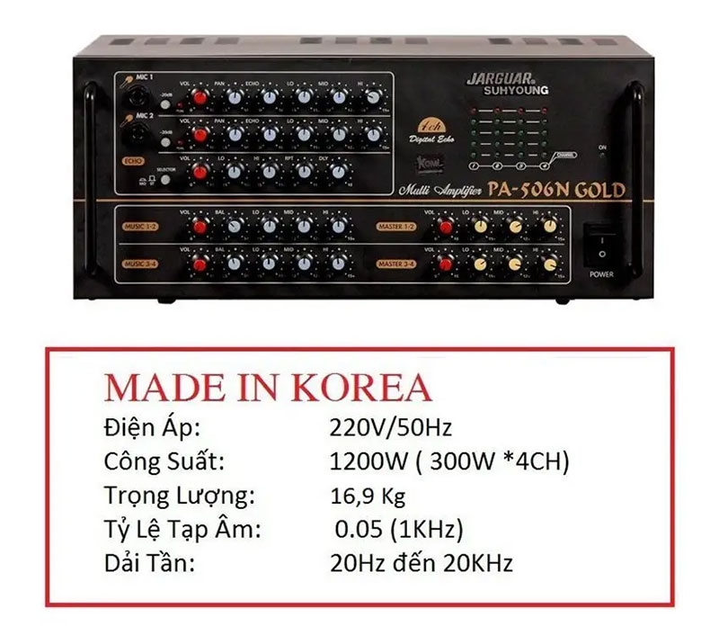 Amply Jarguar Suhyoung PA-506N Gold - Hàng chính hãng
