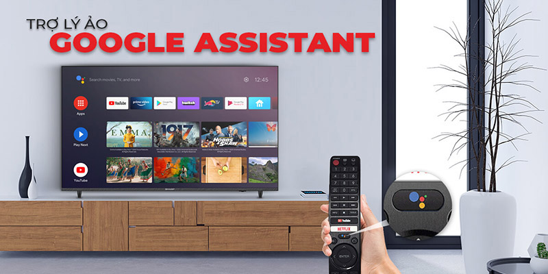 Android Tivi Sharp 50 inch 4K 4T-C50DJ3X - Hàng chính hãng