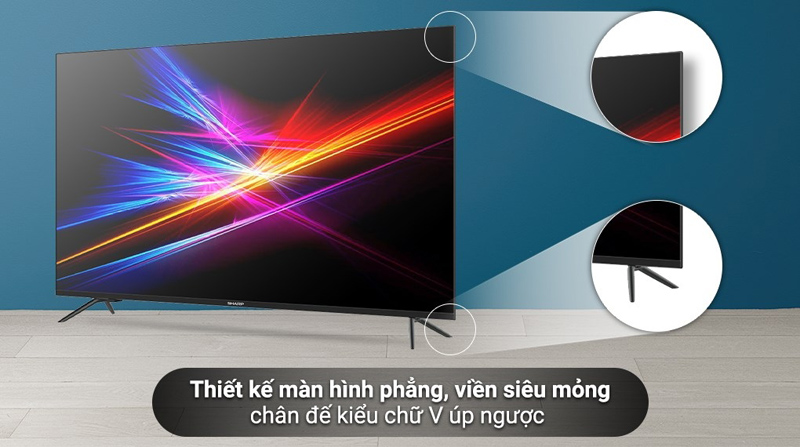 Android Tivi Sharp 4K 50 inch 4T-C50EK2X - Hàng chính hãng