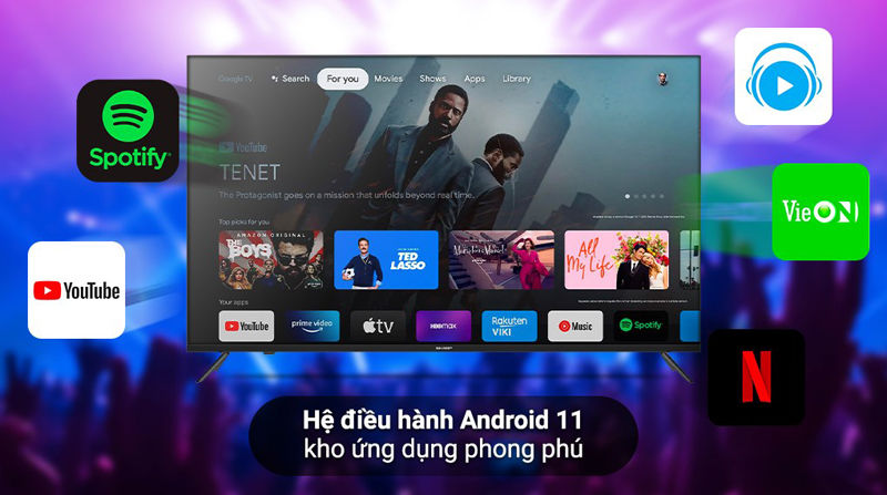 Android Tivi Sharp 4K 55 inch 4T-C55EK2X - Hàng chính hãng