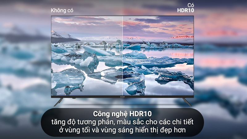 Android Tivi Sharp 4K 55 inch 4T-C55EK2X - Hàng chính hãng