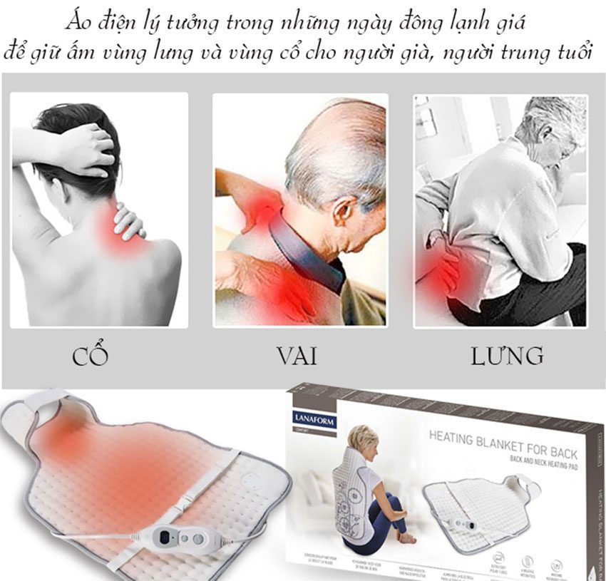 Áo điện giữ ấm Lanaform LA180110 - Hàng chính hãng