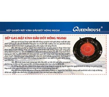 Bếp gas hồng ngoại Queenhouse QH-6201 - Hàng chính hãng