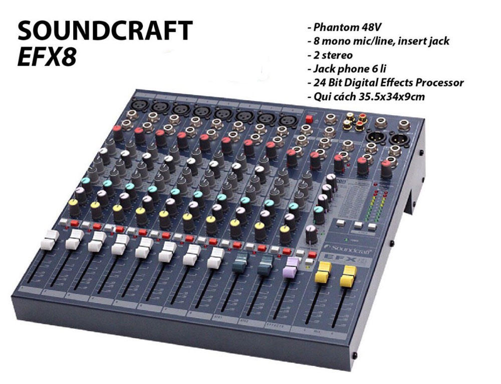 Bàn Mixer SoundCraft EFX8 - Hàng chính hãng