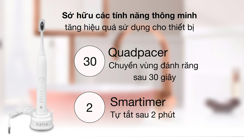 Bàn chải điện Halio Sonic Whitening Toothbrush Pro - Hàng chính hãng