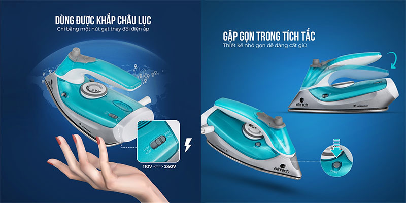 Bàn là hơi nước Elmich SIE-3438 - Hàng chính hãng