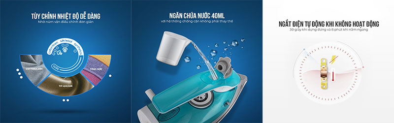 Bàn là hơi nước Elmich SIE-3438 - Hàng chính hãng
