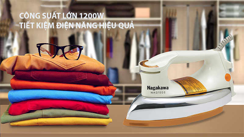 Bàn là khô Nagakawa NAG1503 - Hàng chính hãng