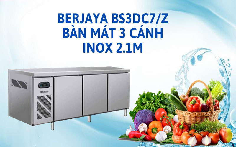 Bàn mát 3 cánh inox Berjaya BS3DC7/Z - Hàng chính hãng