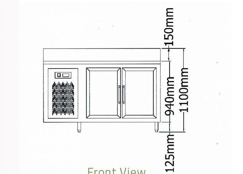  Tủ mát bàn 2 cánh Berjaya BS2DC6/Z - Hàng chính hãng