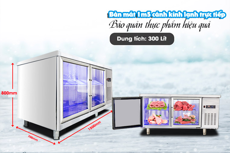 Bàn mát cánh kính 1m5 Fushima FSM-BLCK 1.5 - Hàng chính hãng