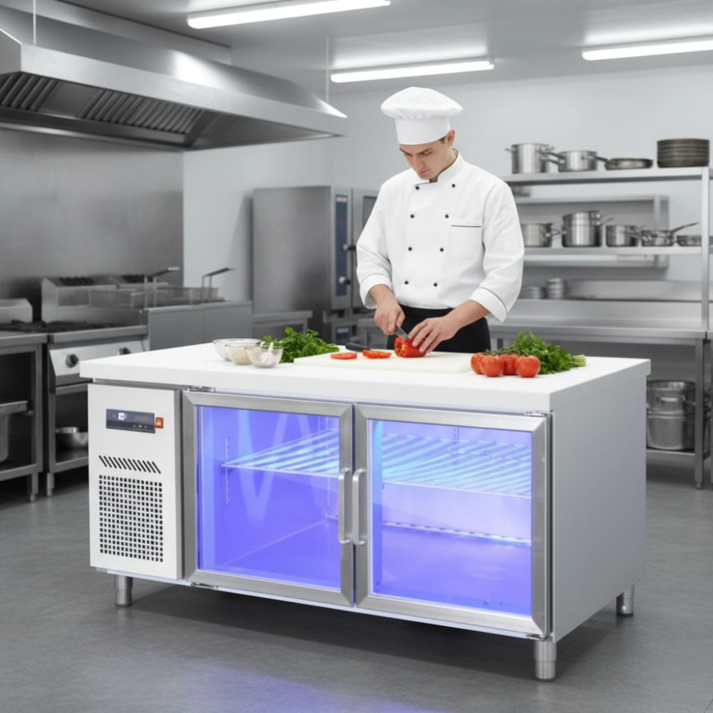 Bàn mát cánh kính CVSA SPFD-480-1580LCBL - Hàng chính hãng