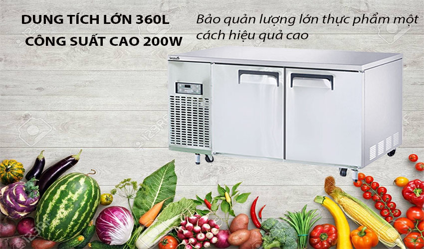 Bàn mát công nghiệp 2 cánh gián tiếp Happys HWI-1500TR - Hàng chính hãng