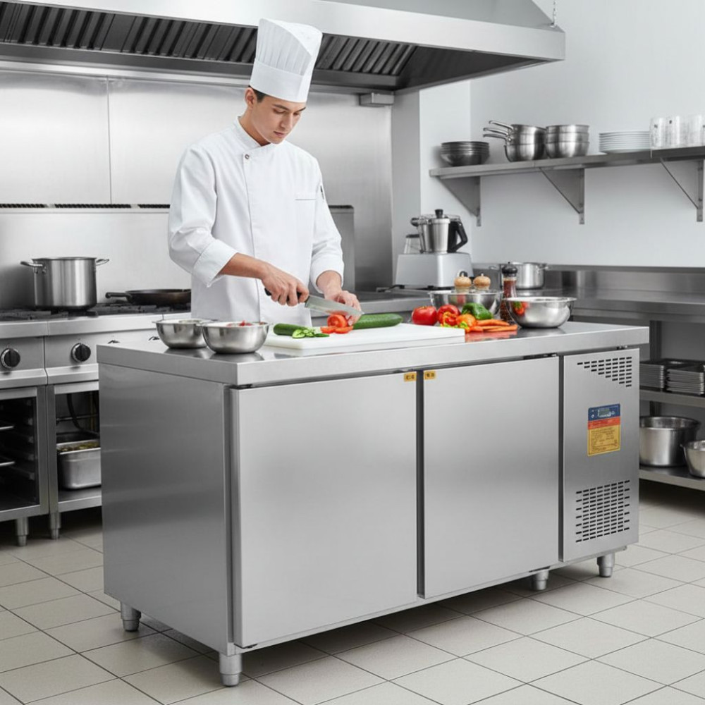 Bàn mát inox 2 cánh CVSA SPFD-480-1260LC - Hàng chính hãng