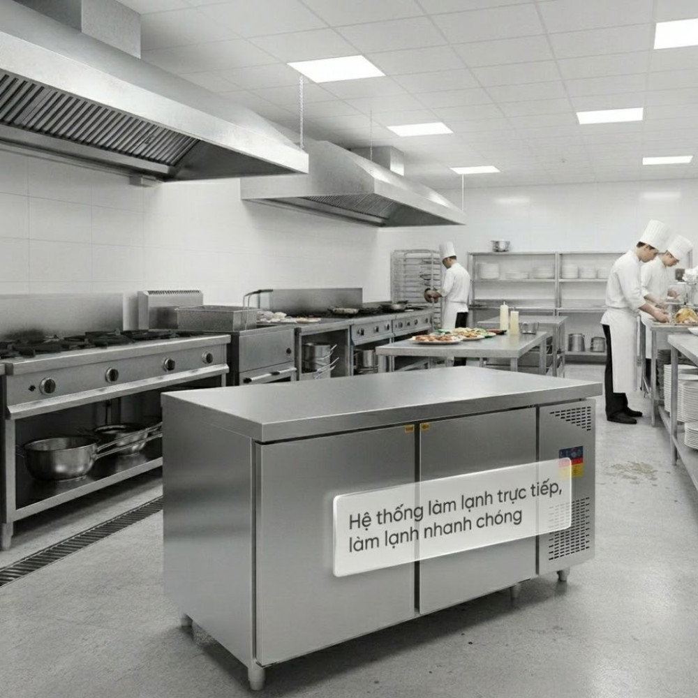 Bàn mát inox 2 cánh CVSA SPFD-480-1260LC - Hàng chính hãng
