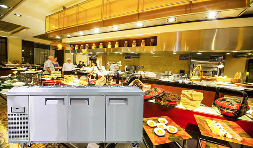 Bàn mát salad công nghiệp 3 cánh gián tiếp Happys HWI-1800S-F - Hàng chính hãng