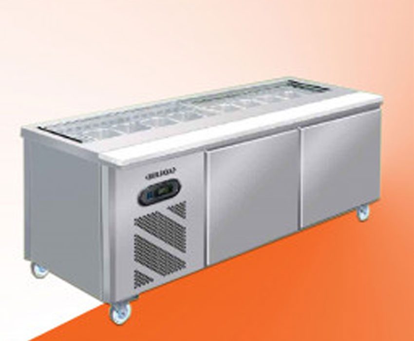 Bàn mát salad 2 cánh Berjaya BS2D/SSCF6/Z - Hàng chính hãng