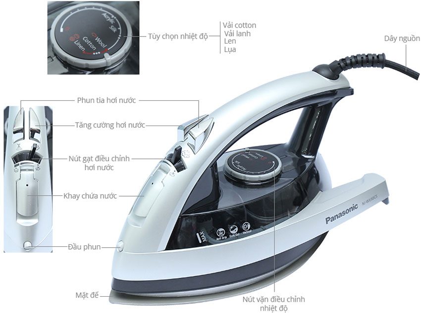 Bàn ủi Panasonic NI-W650CSLSK - Hàng chính hãng