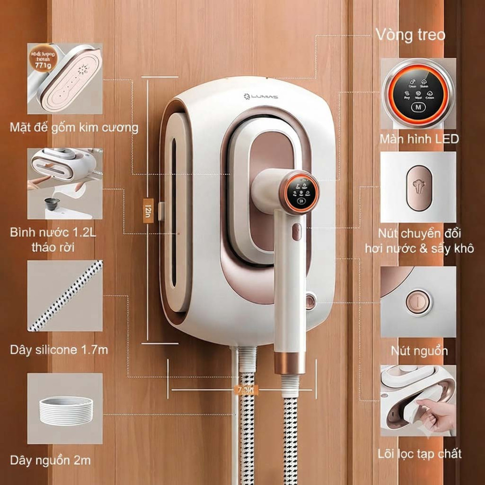 Bàn là hơi nước Lumias LSI-1200 - Hàng chính hãng