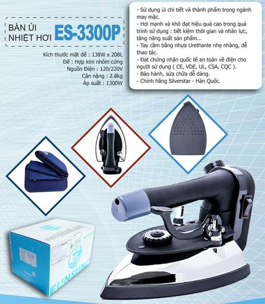 Bàn ủi nhiệt hơi Silver Star ES-3300P  - Hàng chính hãng