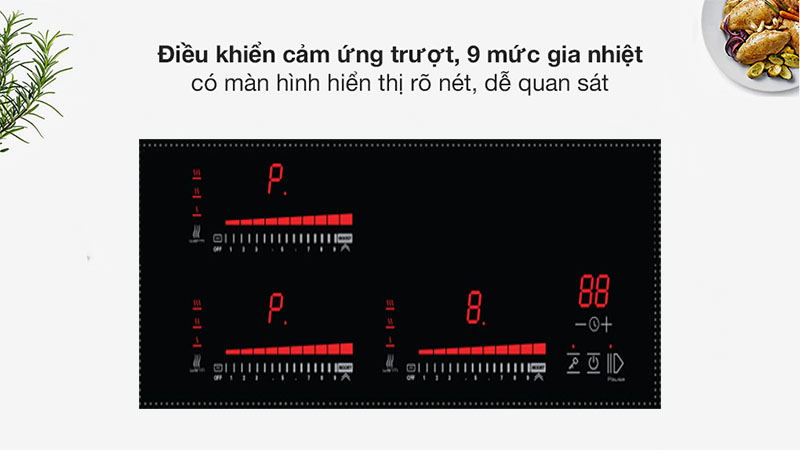 Bếp 3 điện từ Inverter Eurosun EU-T905G - Hàng chính hãng