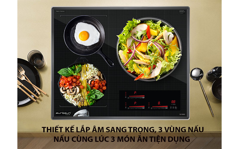 Bếp 3 điện từ Inverter Eurosun EU-T905G - Hàng chính hãng