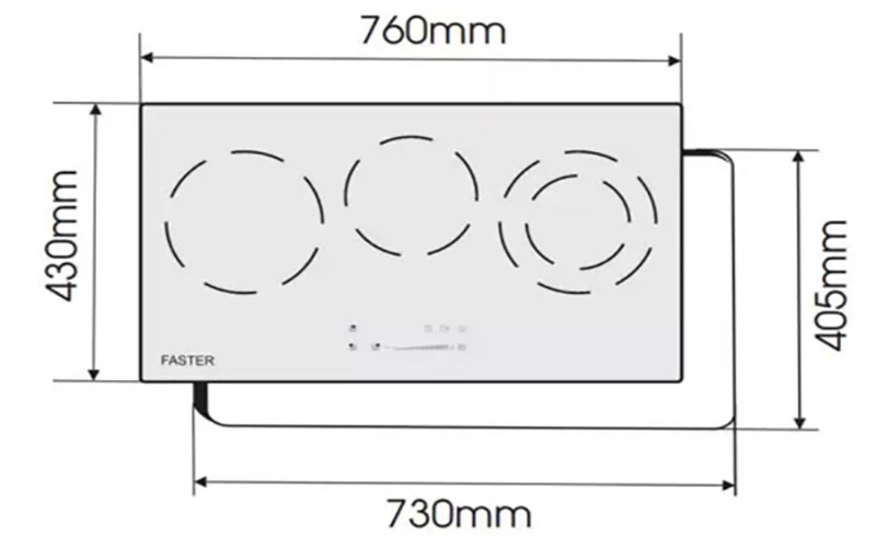 Bếp ba điện từ hồng ngoại Faster FS-713HI - Hàng chính hãng