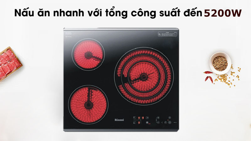 Bếp ba hồng ngoại âm Rinnai RB-E31HV - Hàng chính hãng