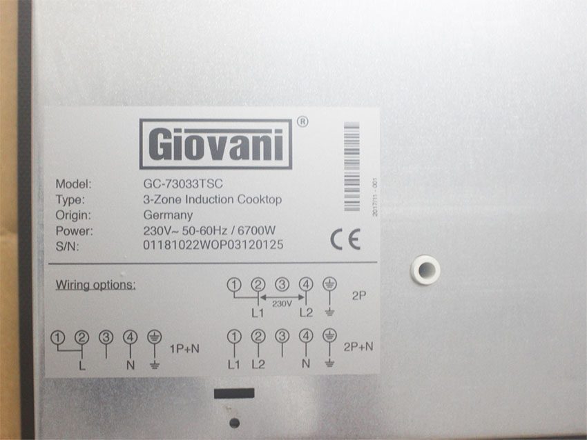 Bếp ba từ Giovani GC-73033 TSC - Hàng chính hãng