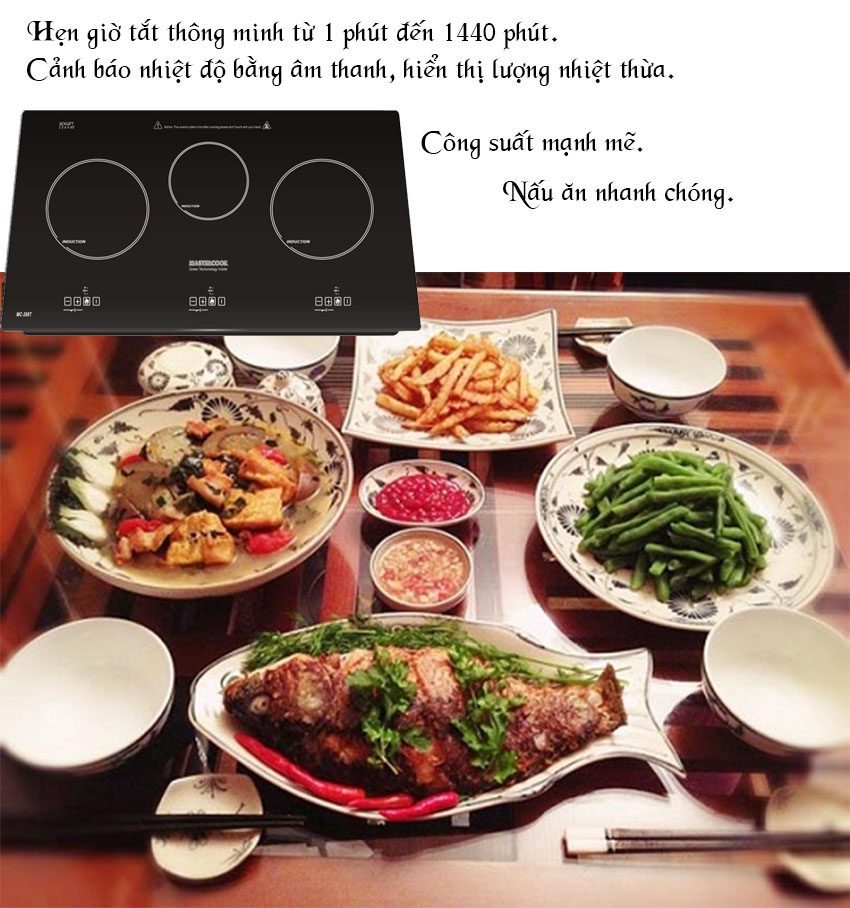 Bếp ba từ Mastercook MC-388T - Hàng chính hãng