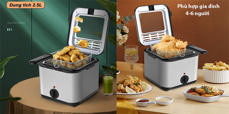 Bếp chiên nhúng dầu KAISA VILLA JD-8041 - Hàng chính hãng