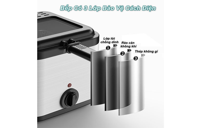 Bếp chiên nhúng dầu KAISA VILLA JD-8041 - Hàng chính hãng