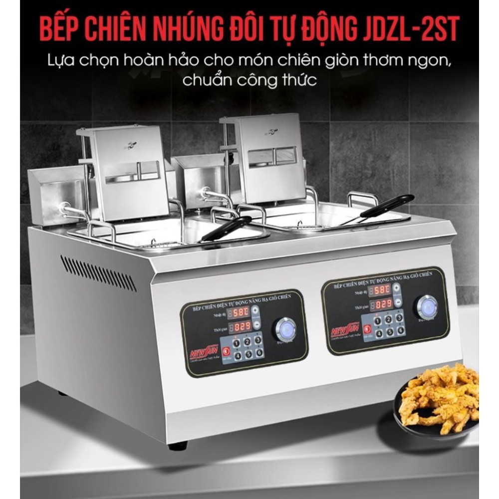 Bếp chiên nhúng điện đôi CVSA YTDZL-2S - Hàng chính hãng