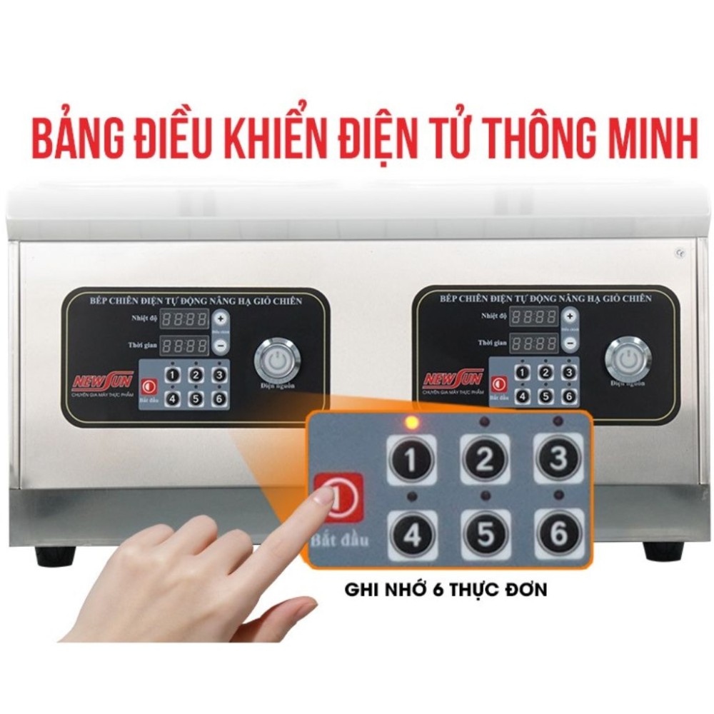 Bếp chiên nhúng điện đôi CVSA YTDZL-2S - Hàng chính hãng