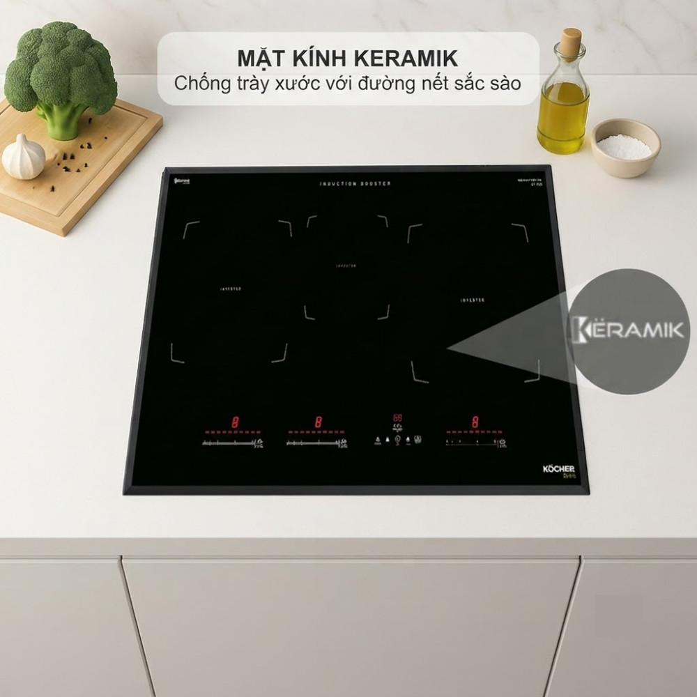 Bếp từ 3 vùng nấu Kocher DI-355 - Hàng chính hãng
