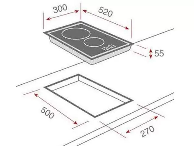 Bếp điện từ Domino Teka HOB IRF 3200 - Hàng chính hãng